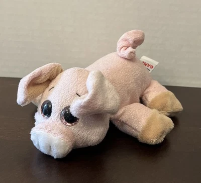 Ganz Webkinz Flop’ N Tops Pink Pig Plush Piggy H13608 Stuffed Animal 6” Toy - Image 1 of 4