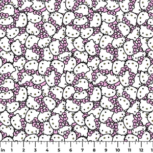 Kawaii Crowd - Sanrio Hello Kitty Cotton Fabric - Picture 1 of 2
