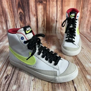 Nike BLAZER Mid 77 White Mystic Youth Size 7Y Athletic Shoes Sneakers Boys Girls - Picture 1 of 10
