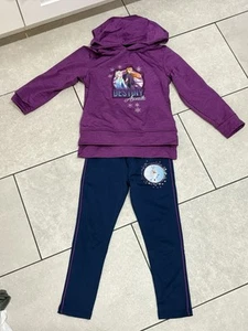 Frozen 2 Sweat Suit Size 5/6 (2 Pieces) Great Condition - Picture 1 of 4