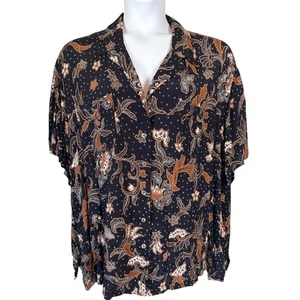 Top túnica boho batik vintage años 80 90 para mujer talla 24W 100 % rayón artístico Jones NY deportivo - Imagen 1 de 8