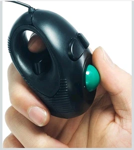 YUMQUA Portable Finger Hand Held 4D Usb Mini Trackball Mouse/ Left & Right Hands - Picture 1 of 6