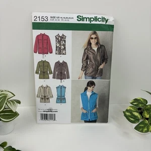 Jacket Anorak Size 16-24 Pattern 2153 Collar Sleeve Variations Uncut   - Picture 1 of 2