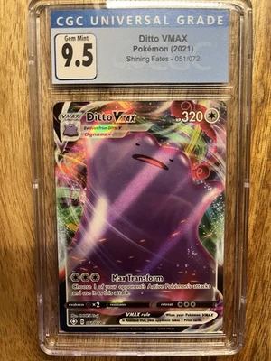 Shining Fates SV119 Full Art Ditto VMAX CGC 9.5 Subgrades - Image 1 of 2