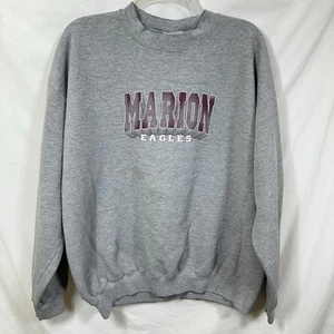 Sudadera De Colección Envejecida Marion Eagles Lee Peso Pesado XL Hecha en EE. UU. Michigan - Imagen 1 de 8