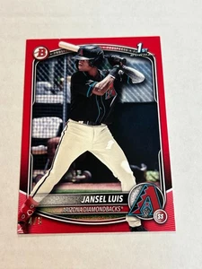 2025 BOWMAN JANSEL LUIS 4/5 RED PAPER 1ST DIAMONDBACKS SSP - Picture 1 of 2