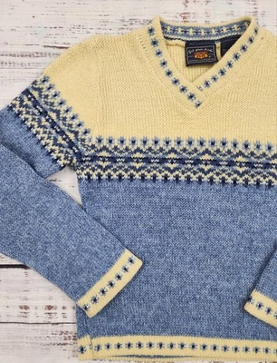 Suéter Tejido Vintage Años 90 Route 66 Fair Isle - Hecho en EE. UU. - Talla 7/8 Foto 1 de 4