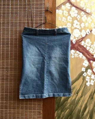 Falda midi lápiz vaquera lavada azul Miss Sixty años 90 talla 32 hecha en Italia  Foto 1 de 4