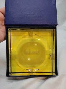 Vintage Lucienne 5 Zoll Glas Quadrat Zigarette Zigarre Aschenbecher in Box Selten - Bild 1 von 9