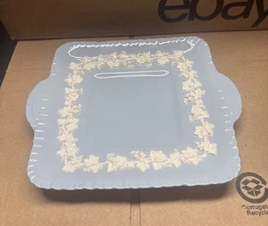 Vintage WEDGWOOD QUEENSWARE Blue Platter Shell Edge 11” By 9”!Diameter - Picture 1 of 7