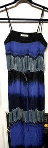 Paket 4090 - Damen HALSTON - schwarz-blaues Sommerkleid - Größe M - Bild 1 von 3