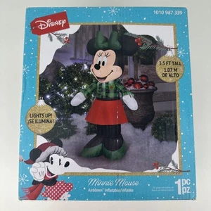 Disney Minnie Mouse With LED Lights 3.5 FT Airblown Inflatable Christmas - Picture 1 of 6