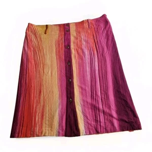 Morrissey Low-Rise Pencil Skirt Size 3 L-XL Stretch Polyester Jersey Sunset EUC - Picture 1 of 10