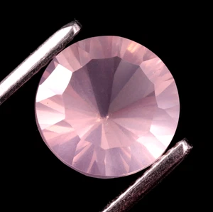 Piedra preciosa suelta corte facetado forma redonda cuarzo rosa natural 3,31 quilates 10x10x6,5 mm - Imagen 1 de 3
