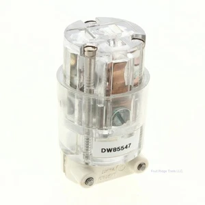 Daniel Woodhead 85547 Hospital Straight Blade Connector Clear 5-15R 15A 125V - Picture 1 of 6