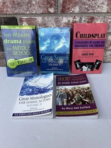 5 Karat Buch Lot Szenen & Monologe für Schauspieler der Mittelschule junge Drama Theaterstücke - Bild 1 von 16