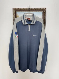 Vintage 90's Nike Italy Football Sweatshirt Soccer Track Top Mens National Sz XL - Picture 1 of 17