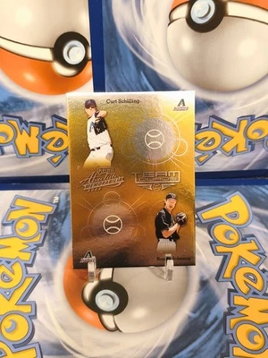 2002 Absolute Team Quads GOLD #TQ2 Schilling Randy Johnson Gonzalez Grace - Image 1 of 2