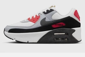 Nike Air Max 90 LV8 Summit weiß schwarz Wolf rauchgrau Damen FD4328-101 Größe 11 - Bild 1 von 5
