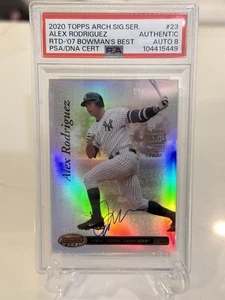 1 Of 1 2007 Bowman's Best Alex Rodriguez #23 2020 Topps Archive On Card Auto 1/1 - Picture 1 of 6