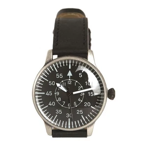 MIL-TEC Retro Fliegeruhr Quarzwerk Lederarmband Schwarz - Bild 1 von 3