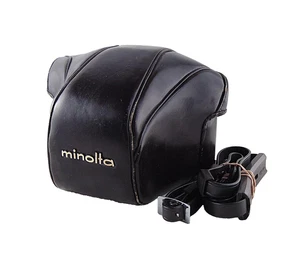 Estuche de cuero genuino para cámara Minolta SRT 35 mm SLR con correa ENVÍO GRATUITO A EE. UU. - Imagen 1 de 9