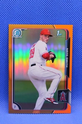 2015 Bowman Chrome Prospects Orange Refractor Nate Smith #BCP90 SP RC 1st - Image 1 of 2