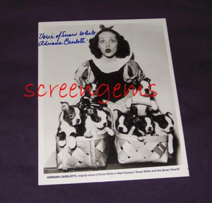 Adriana Caselotti Stimme von Walt Disney "Schneewittchen" handsigniertes Foto 8x10 RAR - Bild 1 von 2