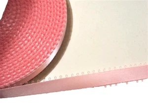 Light Pink Picot Satin Ribbon 1/2 inch wide x 5 yards Double Face Polyester B30 - Picture 1 of 6