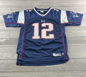 Vintage 2000s Tom Brady New England Patriots NFL Reebok Jersey Youth XL 18-20 - Picture 1 of 8