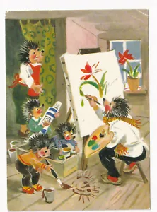 antica cartolina russa, famiglia di meck durante il disegno//12 - Foto 1 di 1