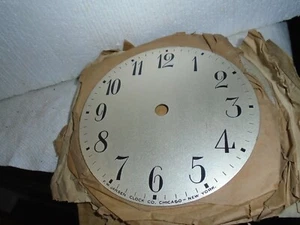 Original-Antiguo-NUEVO DE LOTE ANTIGUO ""F.W. Janson"" 5 3/8" esfera de reloj de metal-#F466 - Imagen 1 de 2