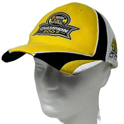 Gorra Jimmie Johnson NASCAR 2007 Campeón Blanca Nextel Cup Series Correa Foto 1 de 4