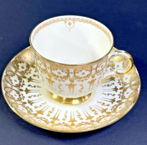 Mid Century Toskanisches Porzellan "Pflanze" Tasse und Untertasse Set Made in England - Bild 1 von 21