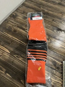NEW Sport Excellent Orange Black Soccer Long Socks All Sports Teens/Adults - Picture 1 of 2