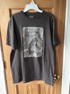 mens banana republic Brown t shirt Medium graphic Owl tee short sleeve EUC - Picture 1 of 8