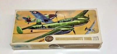 Airfix Messerschmit 110D  Fighter Plane Model Kit 1/72 Scale Made in England - Image 1 of 4