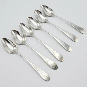 6 cucharaditas de plata con extremo de ataúd American Coin R&C raras NY Mark Riker & Clapp? - Imagen 1 de 12