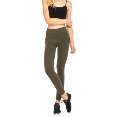 Mujer Polar Forrado Leggings Térmicos Cálidos Invierno Cintura Alta Yoga Pantalones Correr Foto 1 de 4