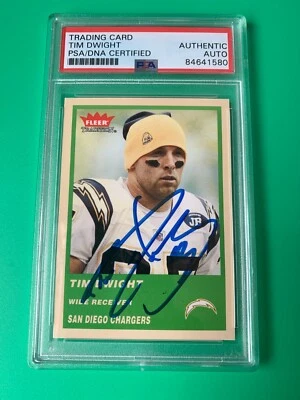 Tim Dwight Chargers 2004 Fleer Tradition Card Signed Auto PSA/DNA ENCAPSULATED - Image 1 of 2
