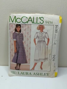 Vintage McCall's Laura Ashley Cottagecore Dress Sewing Pattern 9434 Size 10 - Picture 1 of 6