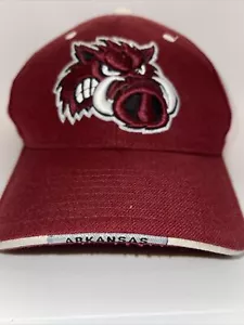 Arkansas Razorbacks Hogs Adjustable Zephyr Original Hat College NCAA Red Cap - Picture 1 of 8