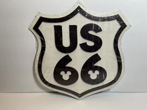 Authentic Disneyland Cars Land Mickey Mouse US Route 66 Metal Sign - NEW - Picture 1 of 4