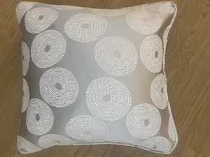 17" X 17" woven satin Hand Made Cushion cover - Harlequin Chi in Silver - Picture 1 of 1