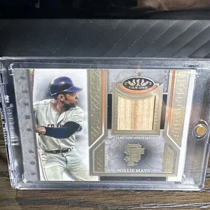 2024 TOPPS TIER ONE WILLIE MAYS GAME USED BAT RELIC 2/3 - Picture 1 of 7