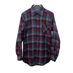 Pendleton Men's Size S Fitted 100% Pure Virgin Wool Washable Plaid Outdoor - Picture 1 of 6
