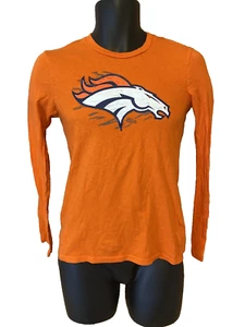 Denver Broncos Boys Shirt Size XL 14 Orange Football NFL L/S Top Long Sleeve - Picture 1 of 9