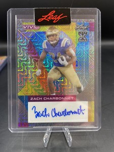 2023 Football Leaf Vivid Zach Charbonnet Autograph 1/1 Pre Production Proof Mojo