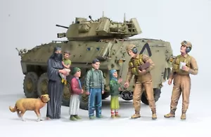 PreSale US Tankers & civilians (6 figs) Afghanistan 1:35 Pro Built Model - Picture 1 of 12