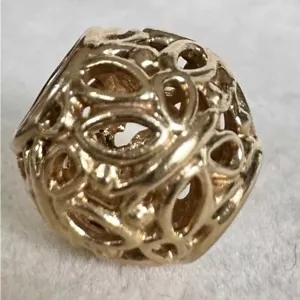 Authentic Pandora 750895 14K Yellow Gold Garden Butterfly Charm FZ - Picture 1 of 5